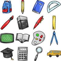 School Supplies and Education Objects vector