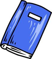 Blue Textbook Cartoon vector