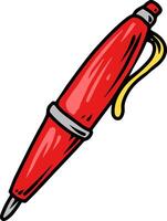 Red Ballpoint Pen vector