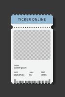 ticket on dark gray color background for decoration vector