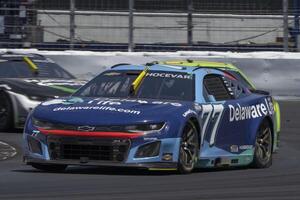 NASCAR Cup Series driver Carson Hocevar (77) navigates around Turn 11 at Sonoma Raceway. editorial_image