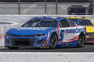 NASCAR Cup Series driver Kyle Larson (5) navigates around Turn 11 at Sonoma Raceway. editorial_image