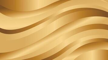 Elegant abstract golden metallic background with luxurious wave design. Suitable for templates, banners, covers, sales, business, events, awards, websites, landing pages, and more vector