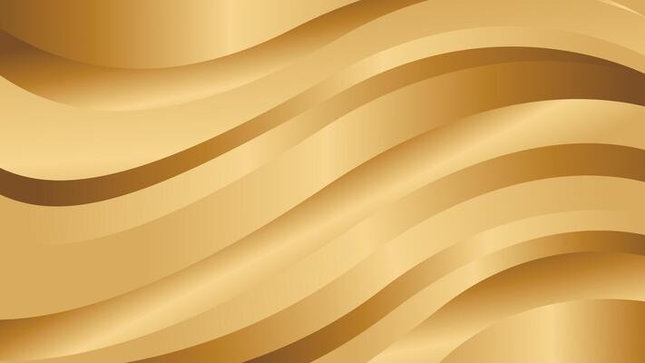Elegant abstract golden metallic background with luxurious wave design. Suitable for templates, banners, covers, sales, business, events, awards, websites, landing pages, and more