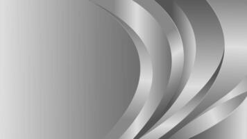 Abstract silver metallic background. Luxurious curve design vector