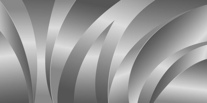 Abstract silver curve background, metallic banner design