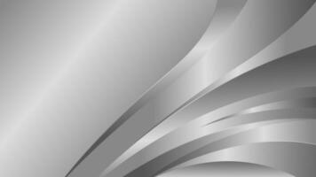Abstract silver curve background, metallic design style vector