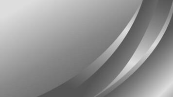 Minimalist elegant silver metallic curve background vector