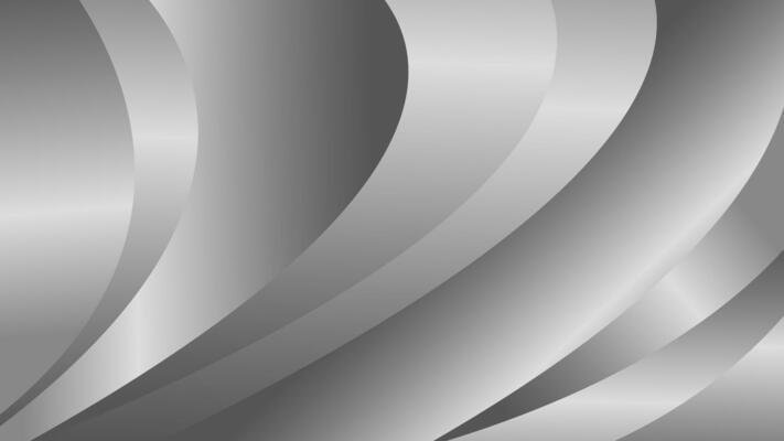 Elegant abstract silver metallic background with luxurious curved shapes. Suitable for templates, banners, covers, sales, business, events, awards, websites, landing pages, and more