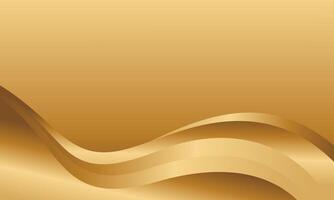 Elegant abstract gold wave background with metallic texture vector