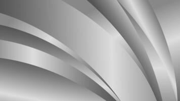 Abstract modern silver curve background, metallic design style vector