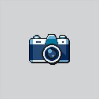 Pixel art illustration Photography Camera. Pixelated Camera . Photography Camera Equipment Icon pixelated for the pixel art game and icon for website and game. old school retro. vector