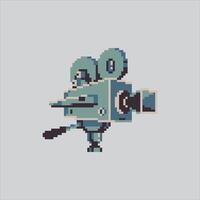 Pixel art Photography Camera Equipment icon Illustration for game design vector