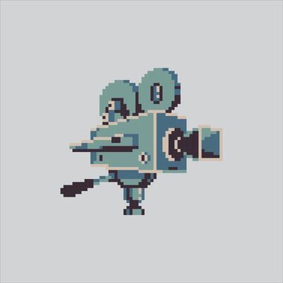 Pixel art Photography Camera Equipment icon Illustration for game design