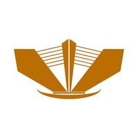 minimalist abstract design of tower crown vector
