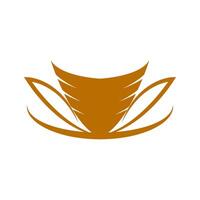 minimalist abstract coffee crown design vector