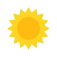 Bright yellow sun. isolated on white background vector