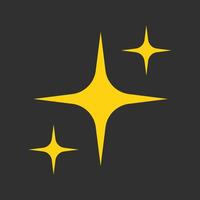A sparkling star. Isolated on a black background vector