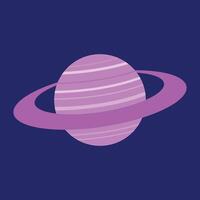 Planet. Celestial bodies. Solar System. isolated on dark blue background. vector