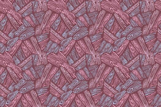 Seamless pattern with rustic wooden planks on a brown background. Realistic wood grain texture creates a modern, playful look. Ideal for backgrounds, textiles, fashion, and creative design vector