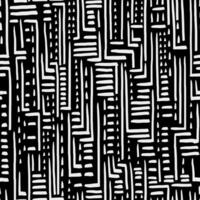 Seamless hand drawn tribal pattern in black and white. Ethnic abstract texture with geometric lines and shapes. Template for fabric, wallpapers, backgrounds, and wrapping paper vector