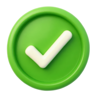 Glossy Green Check Mark Button png
