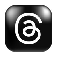 Threads App Logo Rounded without Background for Social Media png