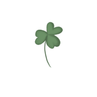 Three-Leaf Clover Simple Green Botanical Clipart png