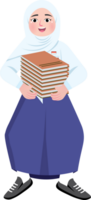 Junior High School Student Carrying Books png