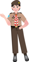Scout Boy Explaining Lesson in Front of Class png