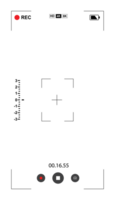 Vertical recording display, Smartphone Camera Frame Viewfinder Overlay on Transparent Background png