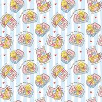 Pattern of ice cream and treats vector