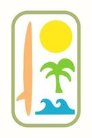 simple elegant design for summer time and surfing lovers for print and t shirt vector