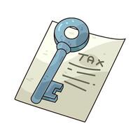 tax report with key vector