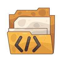 code folder illustration vector