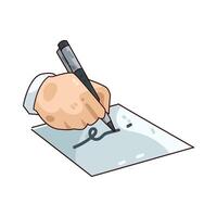 is signing a document vector