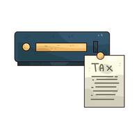 illustration of a tax report vector