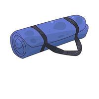 rolled yoga mat vector
