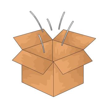 open empty box vector