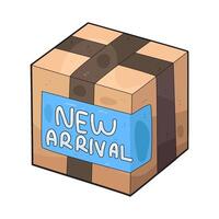 box with new arrival label vector