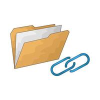 illustration of folder attachment vector
