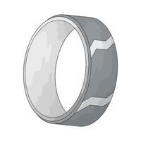 Gray and silver decorative ring vector