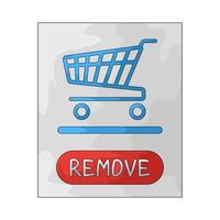 illustration of remove from cart vector