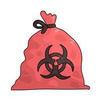 biohazard bag illustration vector