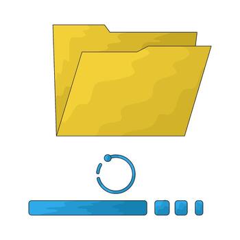 illustration of loading folder vector