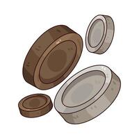 Cartoon rings of different sizes vector