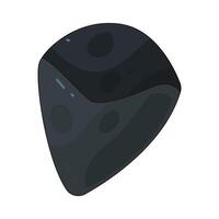 Black guitar pick vector