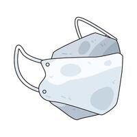 white face mask vector