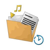 illustration of time folder vector