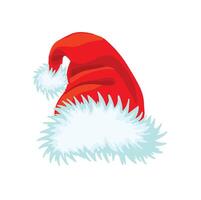 New Year red santa claus hat illustration vector